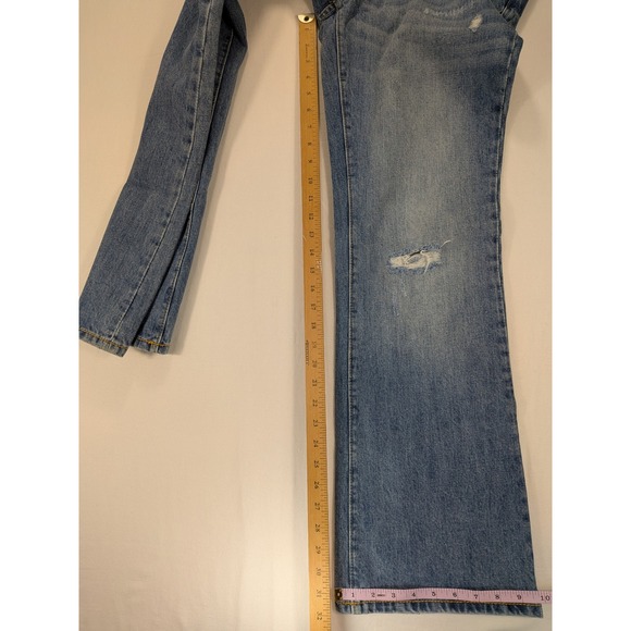 VTG American Eagle Favorite Boyfriend Jeans Women 10 Distress Denim y2k Bootcut - Picture 11 of 12